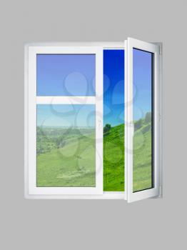 Royalty Free Photo of an Opened Window