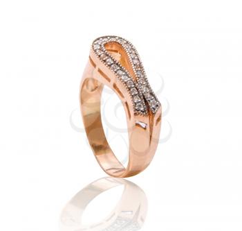 Royalty Free Photo of a Gold Diamond Ring
