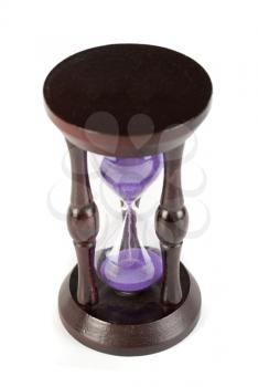 hourglass closeup isolated on a white background