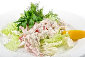 Royalty Free Photo of a Salad With Meat