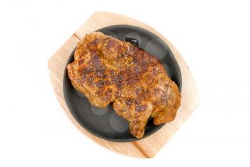 Royalty Free Photo of Grilled Chicken in a Pan