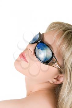 Royalty Free Photo of a Woman Wearing Sunglasses