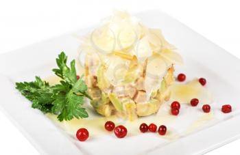 Royalty Free Photo of a Chicken Dish With Pineapple 