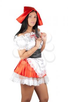 Royalty Free Photo of a Sexy Little Red Riding Hood