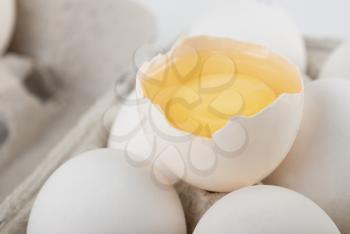 Royalty Free Photo of a Close-up of a Broken Egg