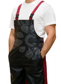 Royalty Free Photo of a Man in a Work Uniform