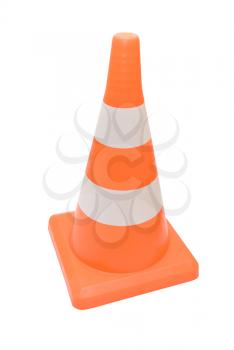 Road warning cone isolated on a white background
