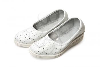 Royalty Free Photo of White Slippers