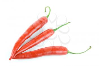 red hot chili pepper isolated on white

