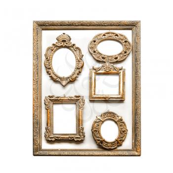 Royalty Free Photo of Antique Golden Frames
