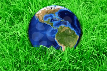 Royalty Free Photo of Earth in Grass