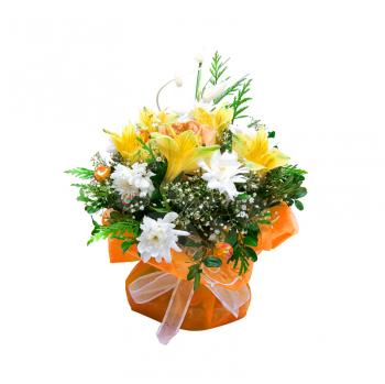 wedding bunch of flowers isolated on a white