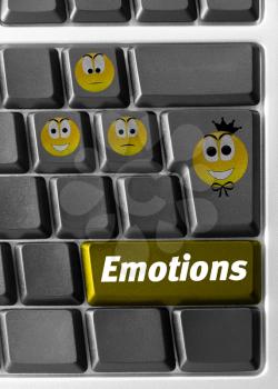 Royalty Free Photo of a Computer Keyboard With Emoticons 