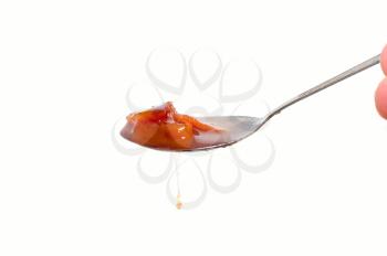 Royalty Free Photo of Apple Jam on a Spoon