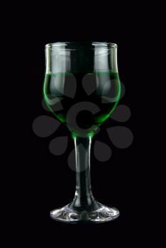 Royalty Free Photo of a Glass Full of Green Liquid
