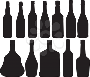 Abstract vector illustration of the different bottles