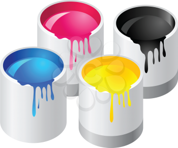 Abstract vector illustration of paint canister