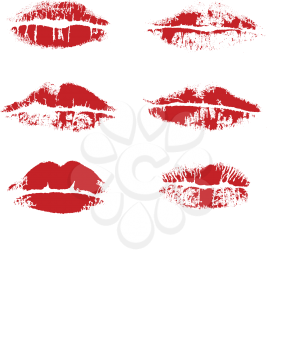 Abstract vector inprint of lips