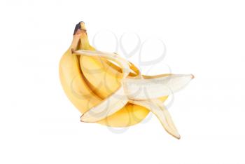 ripe bananas isolated on white background