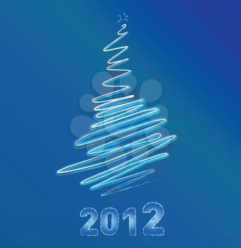 Royalty Free Photo of a New Year Tree for 2012