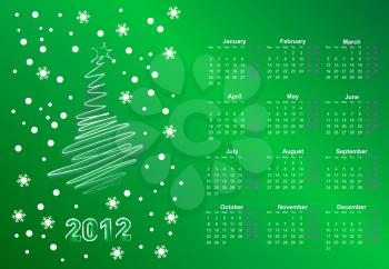 Royalty Free Photo of a Calendar With a Tree Design