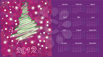 Royalty Free Photo of a Calendar for 2012