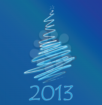 Royalty Free Photo of a 2013 Background With a Tree Design