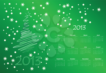 Royalty Free Clipart Image of a 2013 Calendar