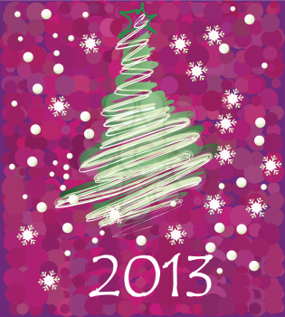 Royalty Free Clipart Image of a 2013 Background