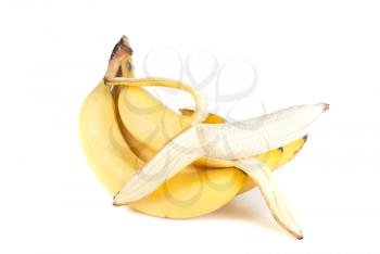 Ripe banana isolated on a white background