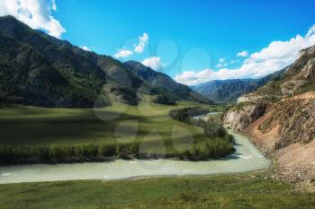 Katun river, in the Altai mountains, Siberia, Russia