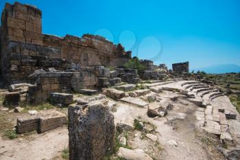 photo of ancient city Hierapolis, near modern turkey city Denizli, Turkey