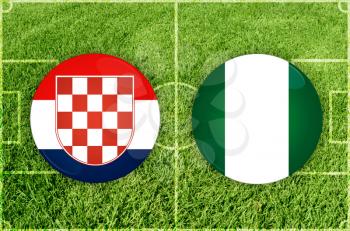 Illustration for Football match Croatia vs Nigeria