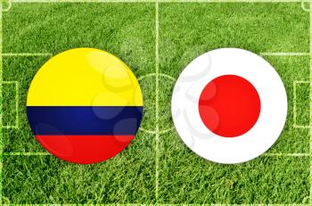 Illustration for Football match Colombia vs Japan