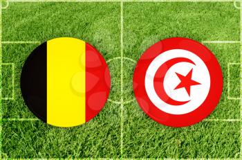 Illustration for Football match Belgium vs Tunisia