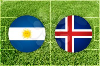 Illustration for Football match Argentina vs Iceland