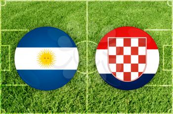 Illustration for Football match Argentina vs Croatia