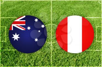 Illustration for Football match Australia vs Peru
