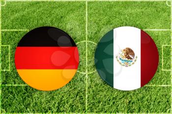 Illustration for Football match Germany vs Mexico