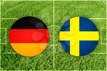 Illustration for Football match Germany vs Sweden