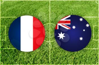 Illustration for Football match France vs Australia