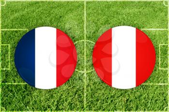 Illustration for Football match France vs Peru