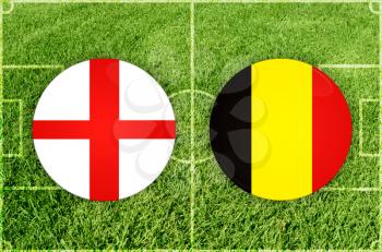 Illustration for Football match England vs Belgium