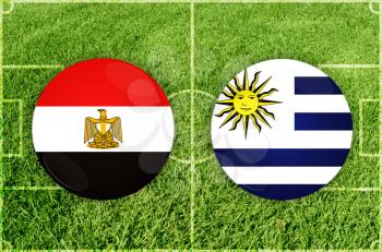 Illustration for Football match Egypt vs Uruguay