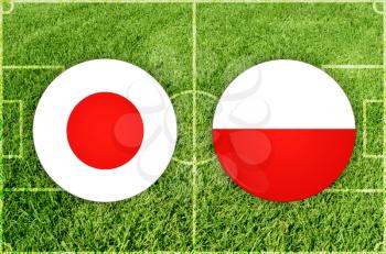 Illustration for Football match Japan vs Poland