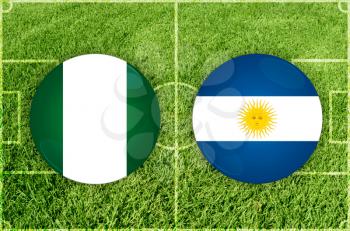 Illustration for Football match Nigeria vs Argentina