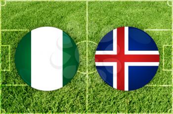 Illustration for Football match Nigeria vs Iceland