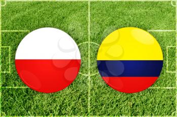 Illustration for Football match Poland vs Colombia