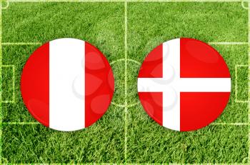 Illustration for Football match Peru vs Denmark