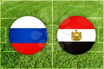 Illustration for Football match Russia vs Egypt